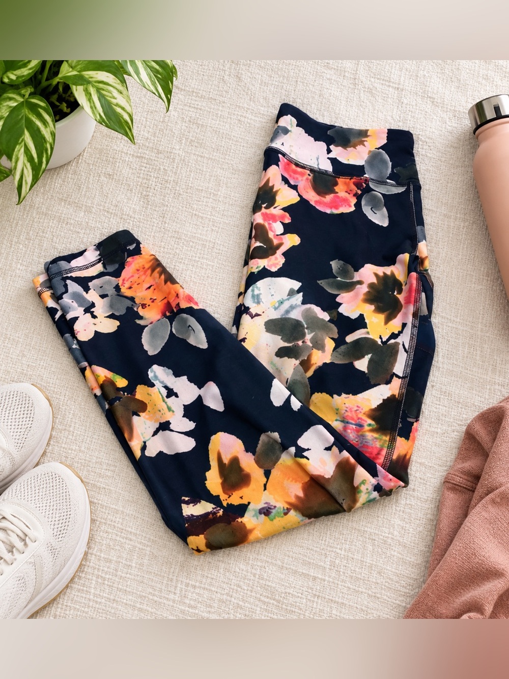 Anthropologie Floral Leggings Size Medium